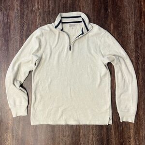 Club room cream quarter zip sweater size: small